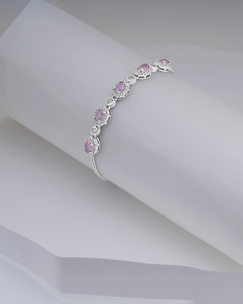 Blush Rose Silver Bracelet