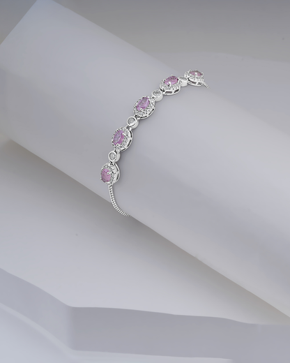 Blush Rose Silver Bracelet