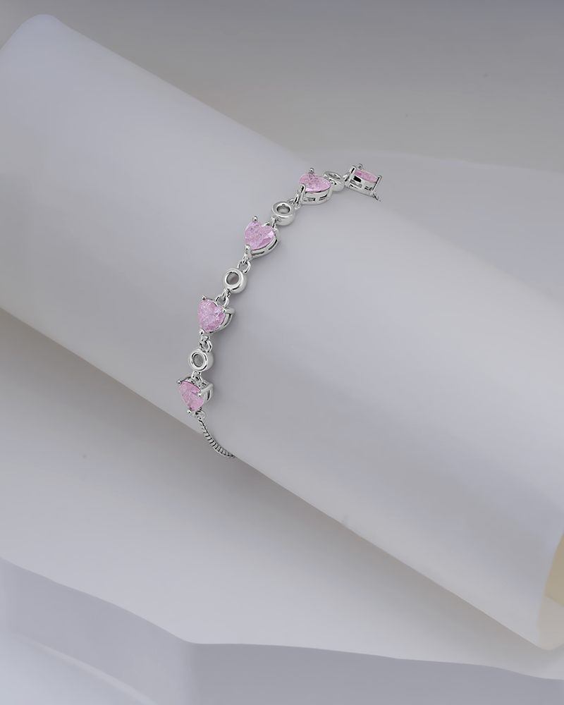 Blush Rose Silver Bracelet