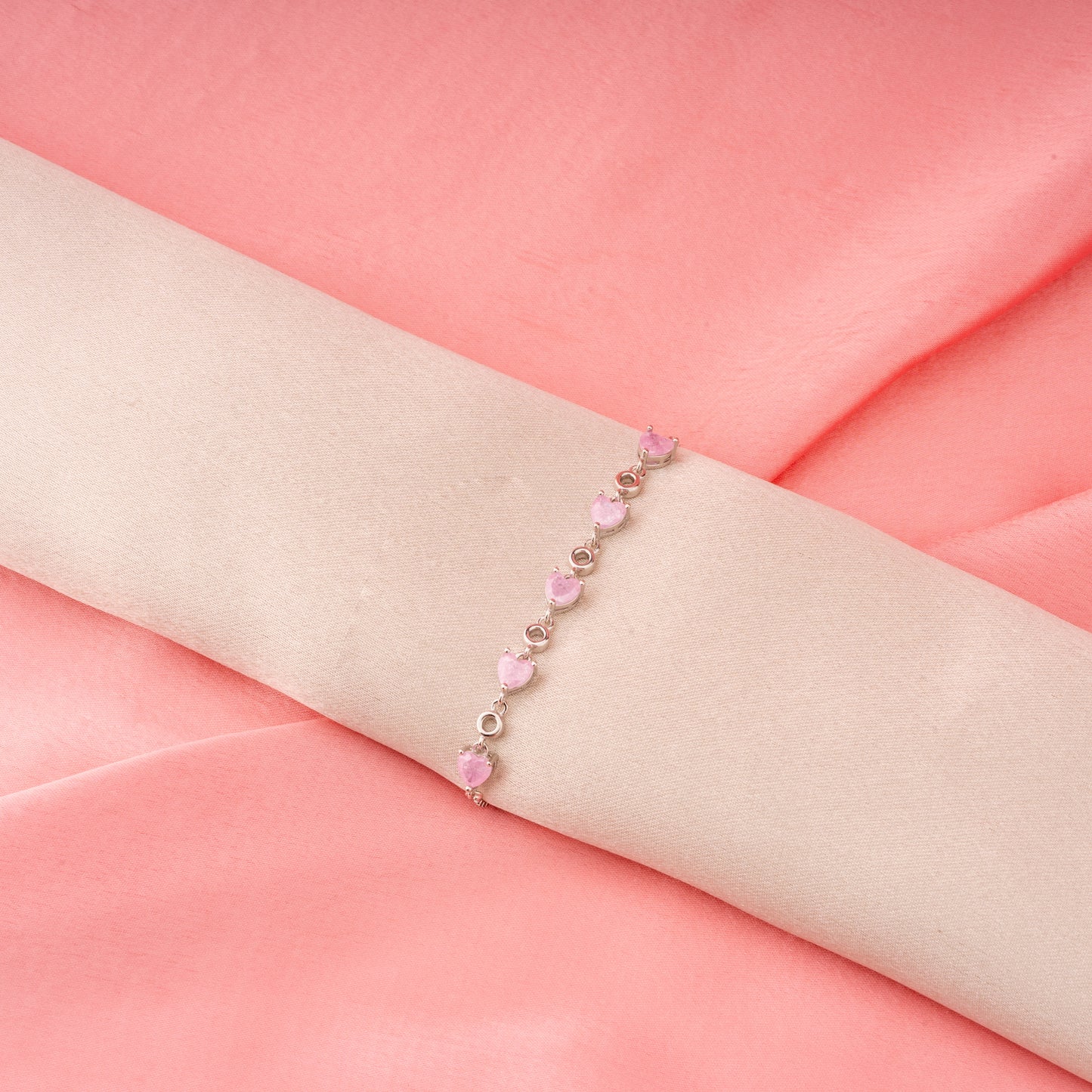 Blush Rose Silver Bracelet