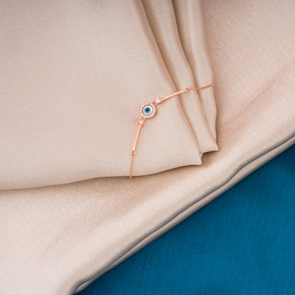 Rose Gold Evil Eye Bracelet