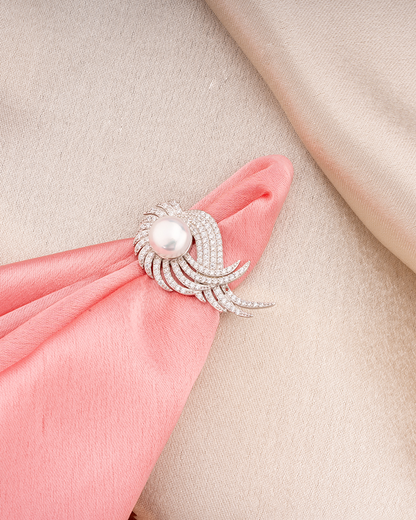 Minimalist Pearl Brooch