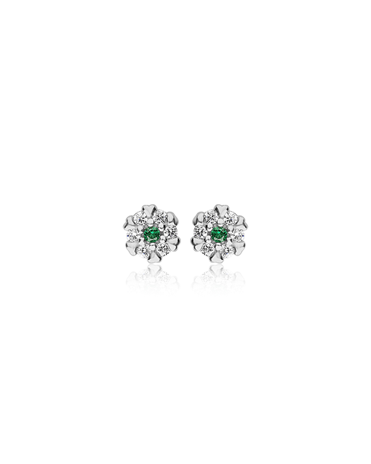 Green Sterling Studs