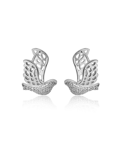 Luxury Sterling Silver Oval Studs