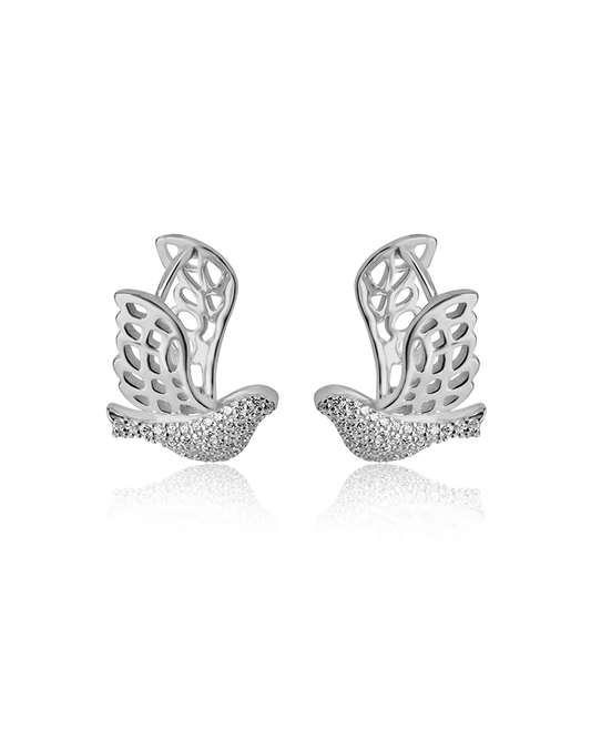 Luxury Sterling Silver Oval Studs