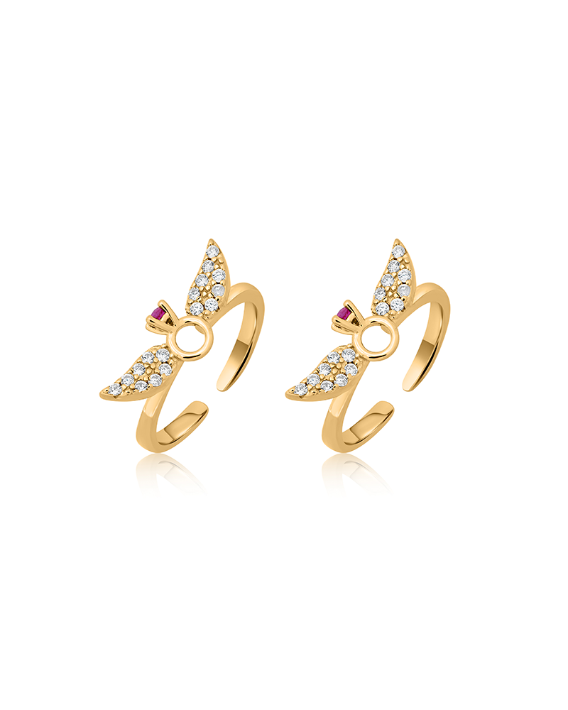 Rose Gold Winged Elegance