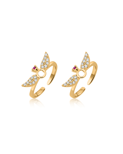 Rose Gold Winged Elegance