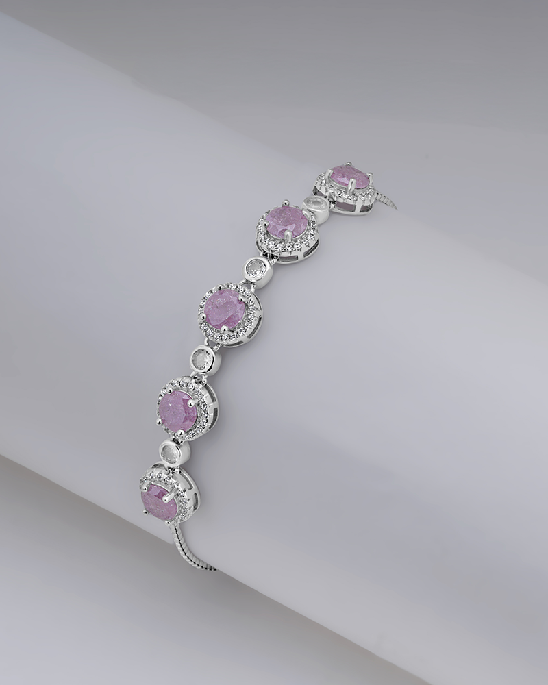 Blush Rose Silver Bracelet