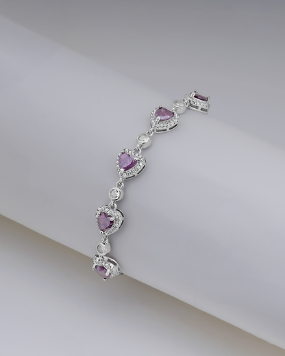 Blush Rose Silver Bracelet