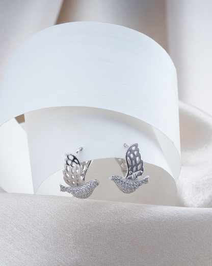 Luxury Sterling Silver Oval Studs
