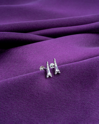 Dainty Silver Bar Studs