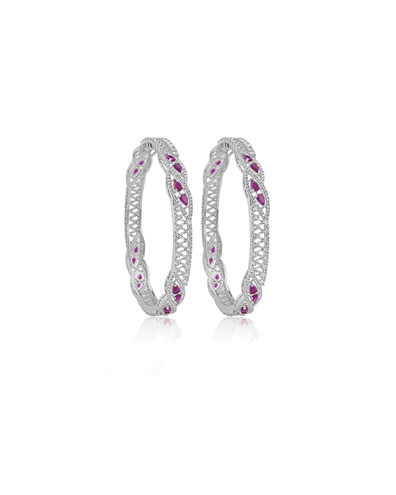Vibrant Silver Bangle
