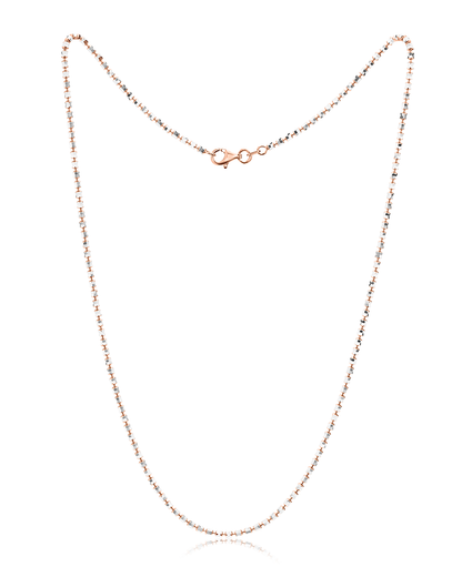 Dual-Tone Rose & Silver Chain