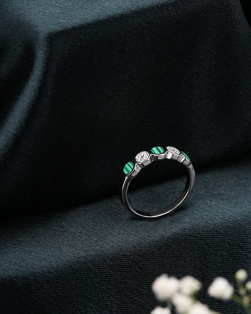 Sculpted Serenity silver ring