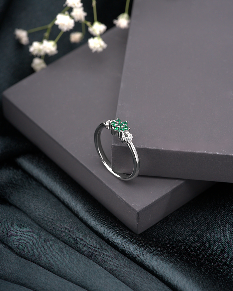Lush Green Silver Charm
