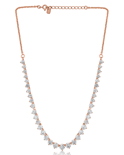 Rose gold necklaces set