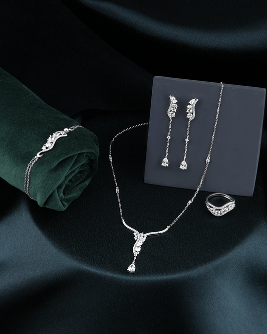 Classic 925 Sterling Silver Necklace Set