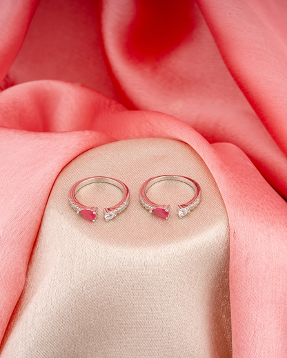 Rose Gold Ruby Accent Toering