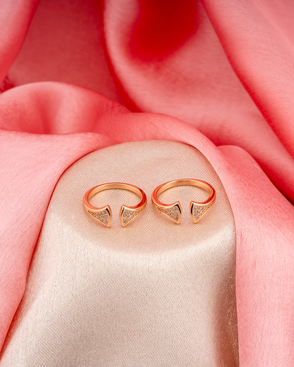 Rose Gold Triangular Accent